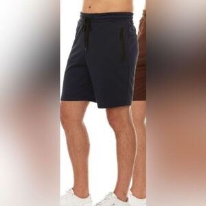 NWT Pure Champ Men’s BLACK French Terry Casual Gym Shorts w/Zip Pockets - Large